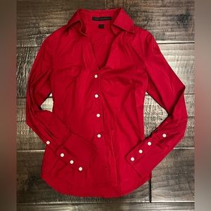 Express Button Down Red collared shirt Size XS